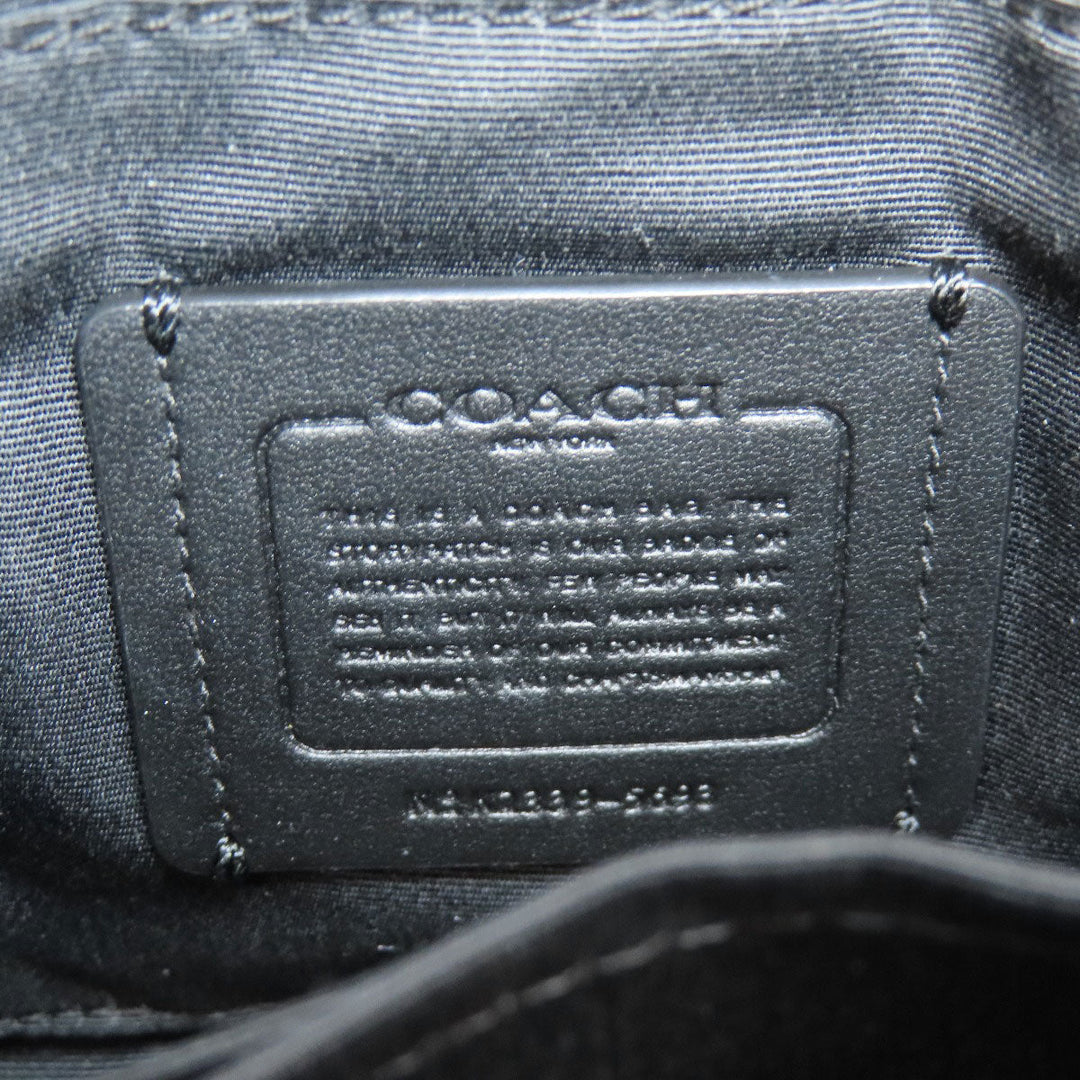 COACH Handbag 5693 PVC Brown Signature 2WAY Women Used Authentic