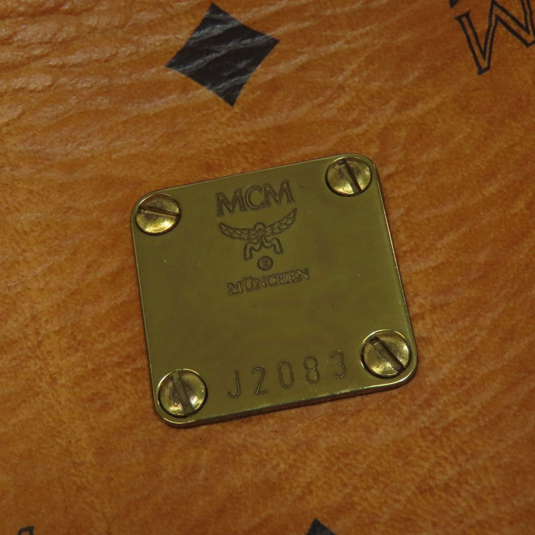 MCM Boston Duffel bag PVC Brown Small Ella Women Used Authentic