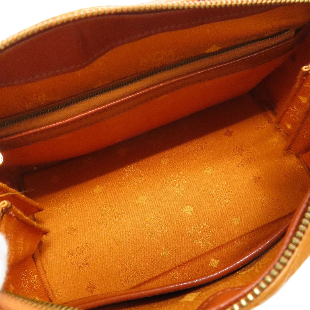 MCM Boston Duffel bag PVC Brown Small Ella Women Used Authentic