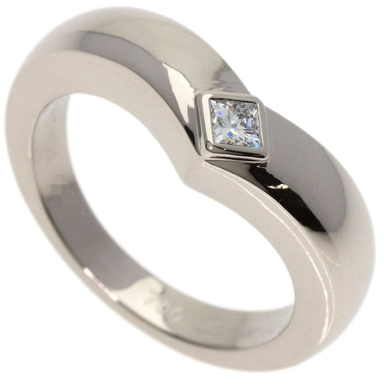 CARTIER Ring K18WG Silver Triandre Diamond #50