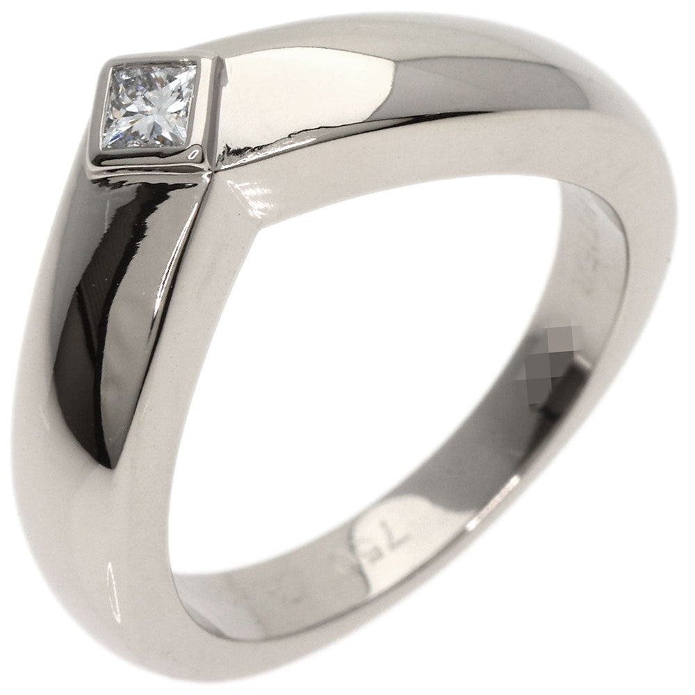 CARTIER Ring K18WG Silver Triandre Diamond #50