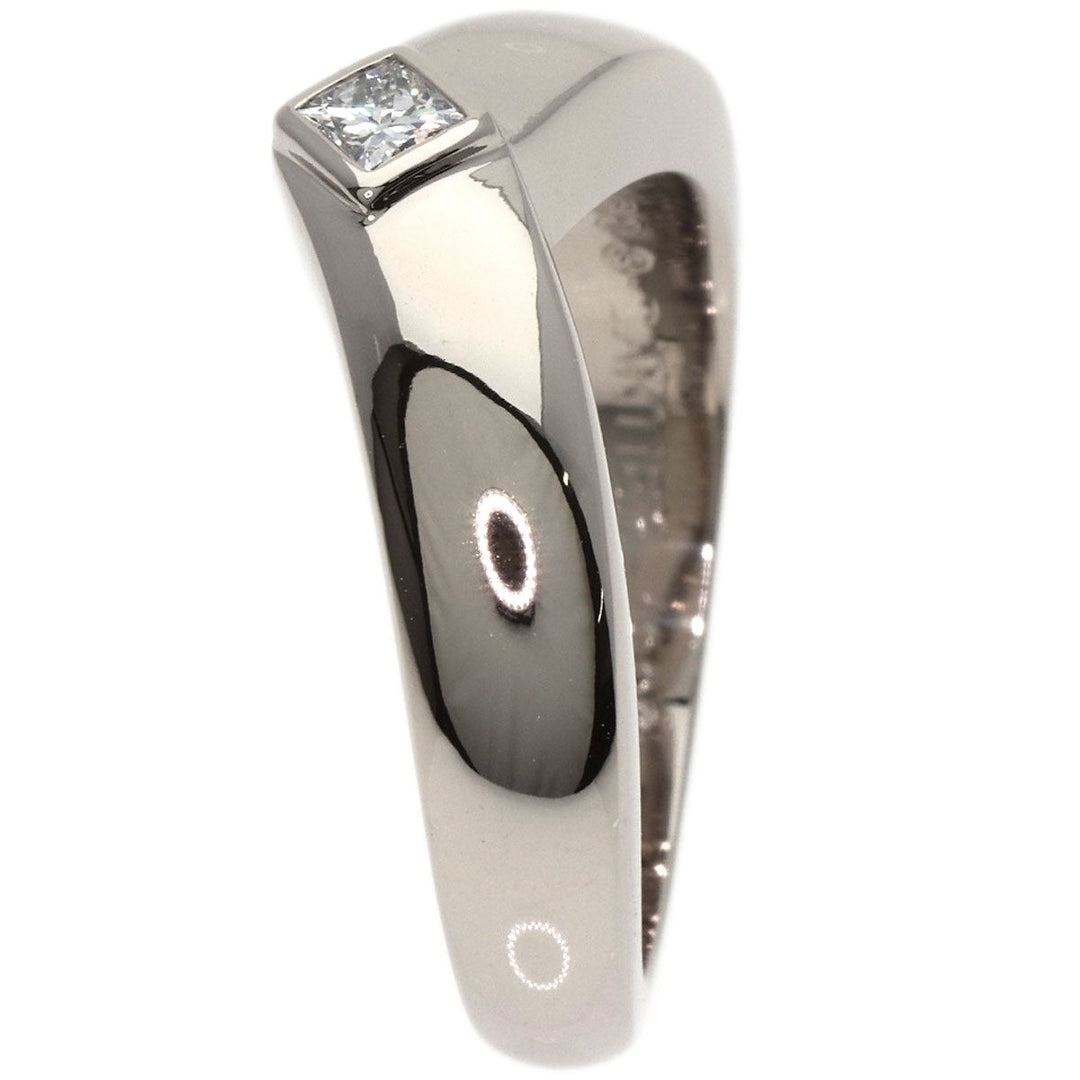 CARTIER Ring K18WG Silver Triandre Diamond #50