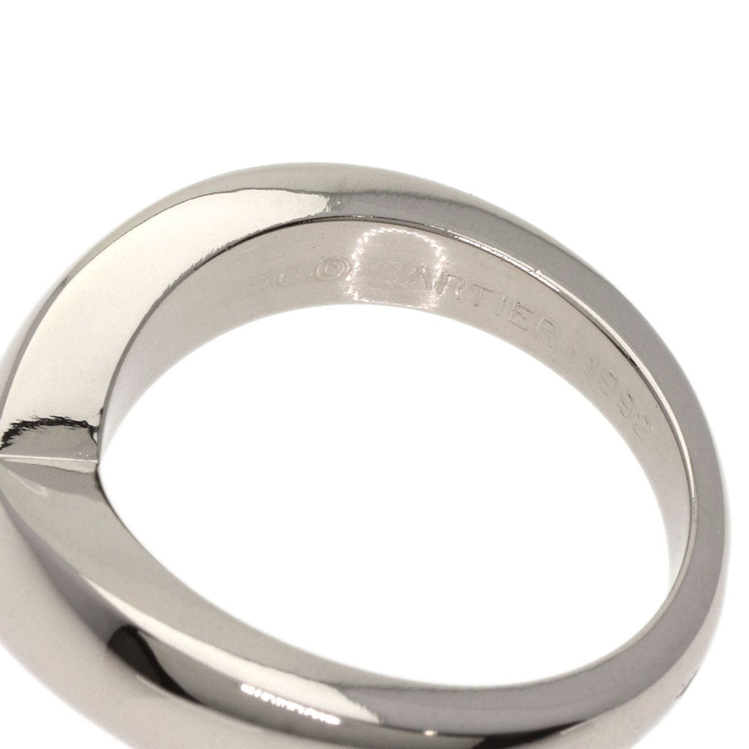 CARTIER Ring K18WG Silver Triandre Diamond #50