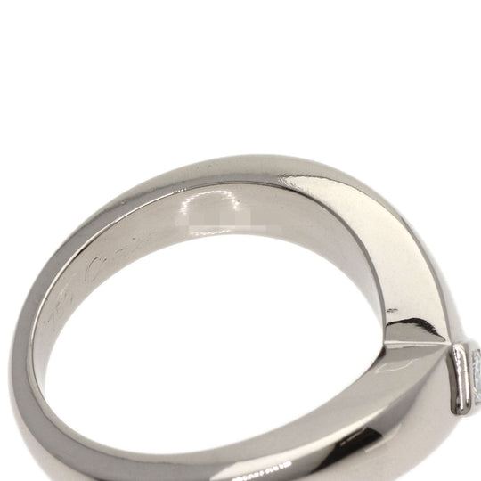 CARTIER Ring K18WG Silver Triandre Diamond #50