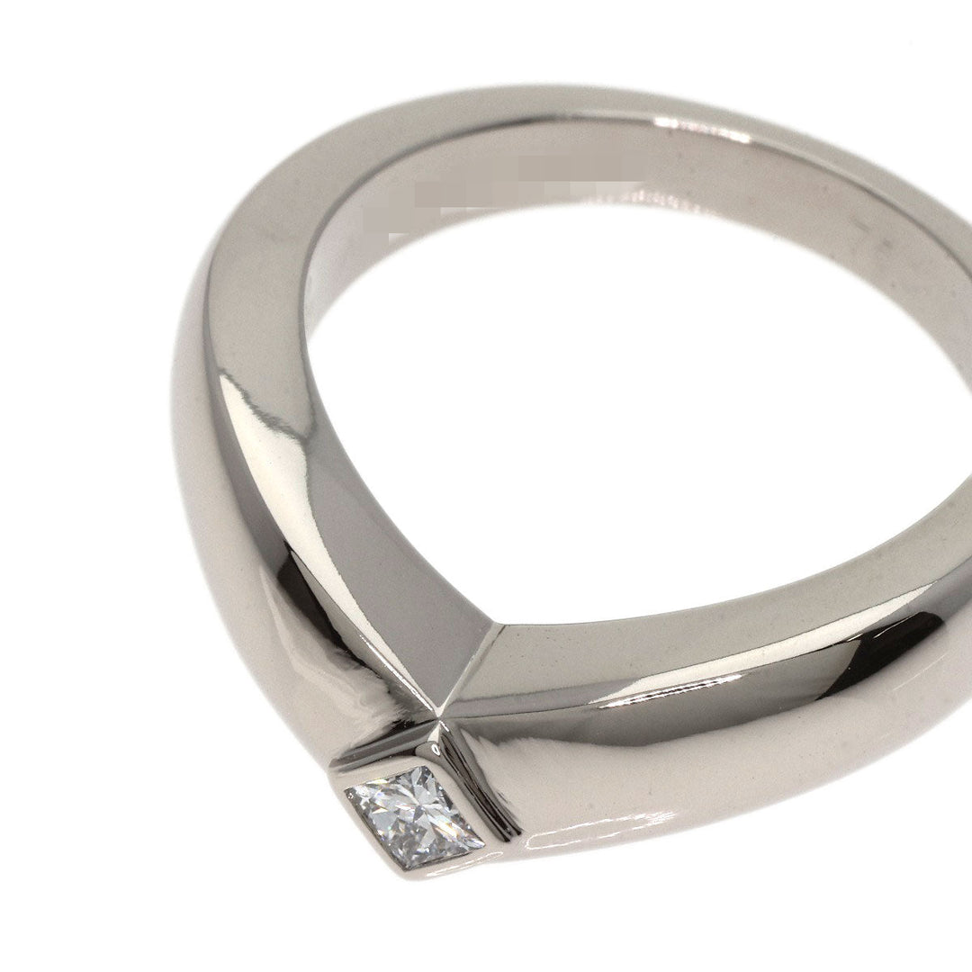 CARTIER Ring K18WG Silver Triandre Diamond #50