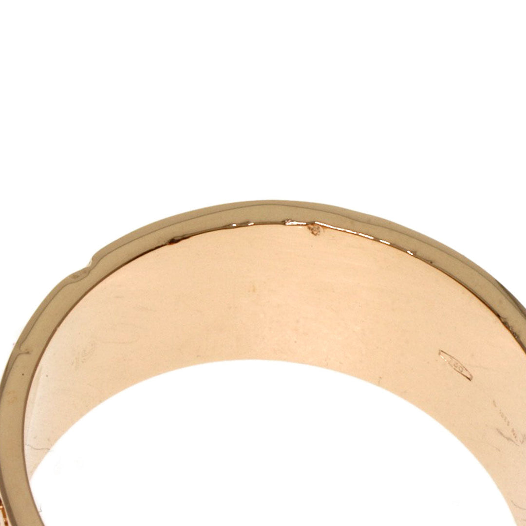 GUCCI Ring 18K Pink Gold gold Icon wide # 19 Women Used Authentic