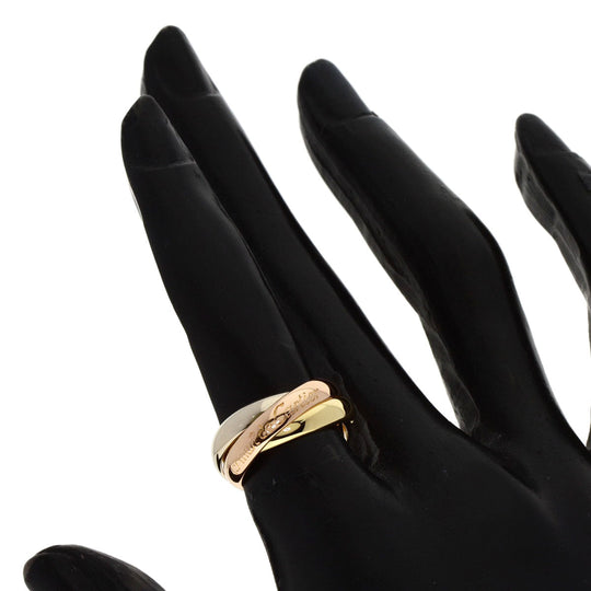 CARTIER Ring K18YG , K18WG , K18PG gold Trinity #48 Women Used Authentic