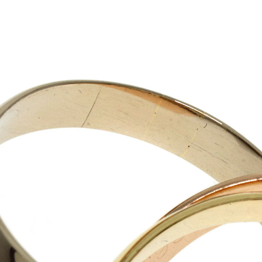 CARTIER Ring K18YG , K18WG , K18PG gold Trinity #49 Women Used Authentic
