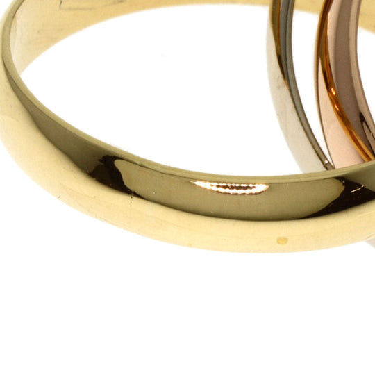 CARTIER Ring K18YG , K18WG , K18PG gold Trinity #49 Women Used Authentic