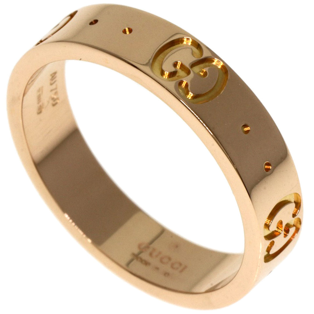 GUCCI Ring 18K Pink Gold gold Icon # 9 Women Used Authentic