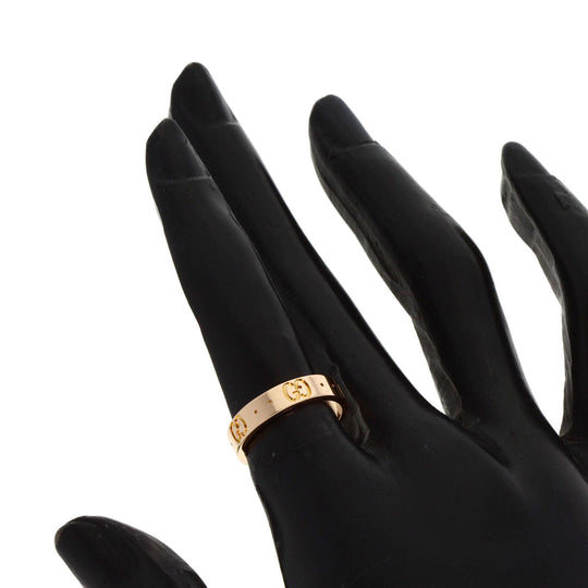GUCCI Ring 18K Pink Gold gold Icon # 9 Women Used Authentic