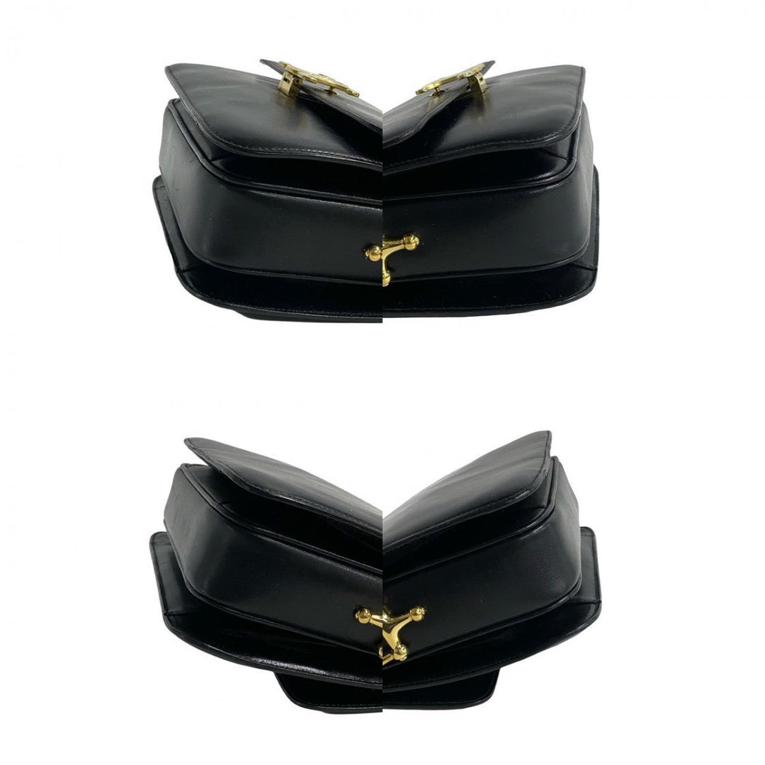 CELINE Shoulder Bag leather black