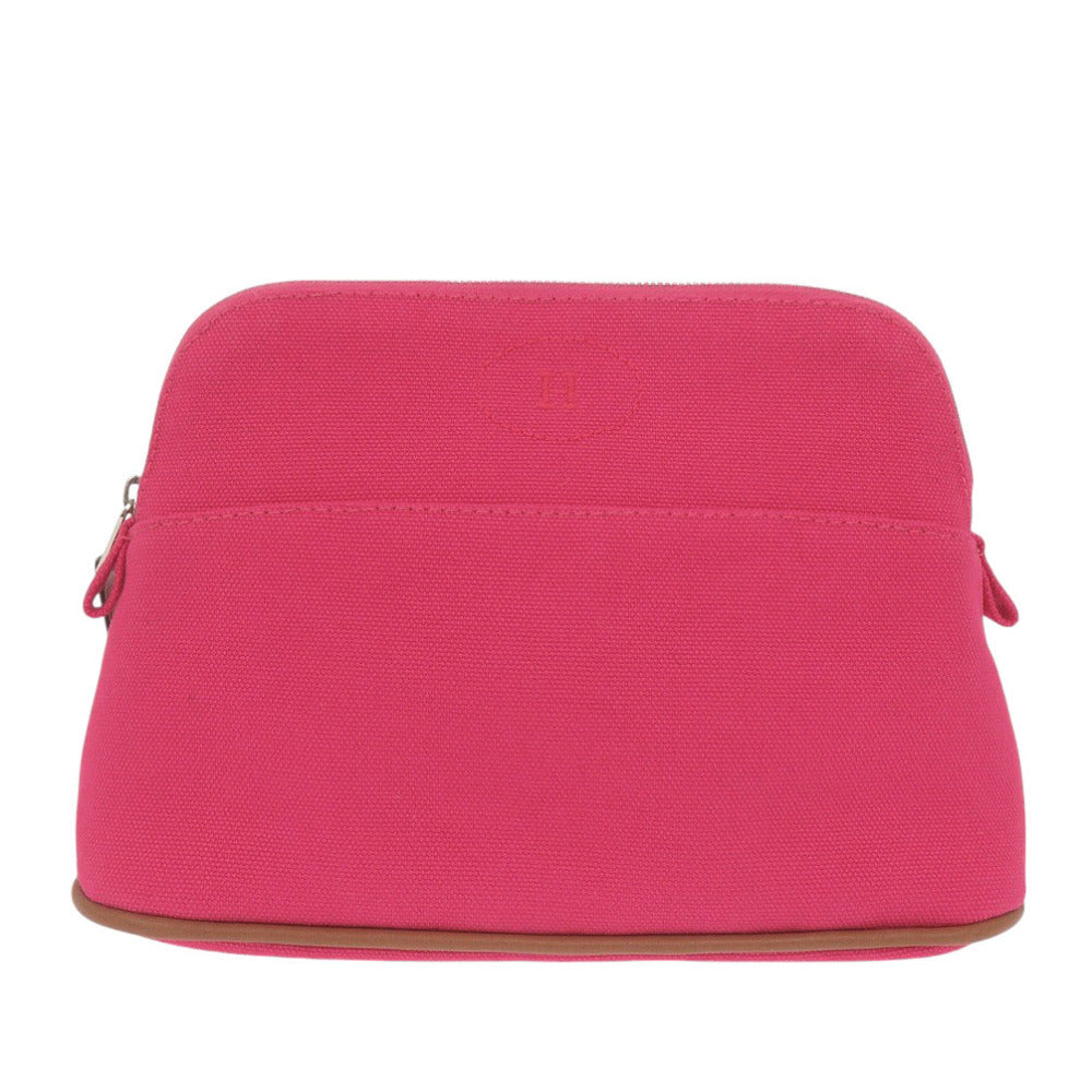 HERMES Pouch H103773M canvas hibiscus Bolide Pouch 20 PM Women Used Authentic