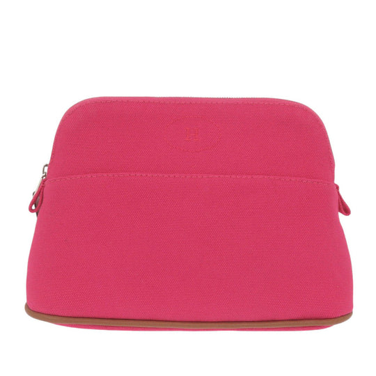 HERMES Pouch H103773M canvas hibiscus Bolide Pouch 20 PM Women Used Authentic