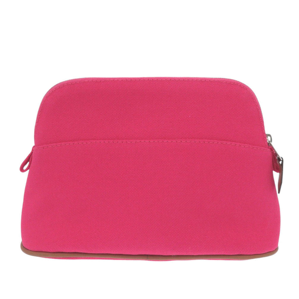 HERMES Pouch H103773M canvas hibiscus Bolide Pouch 20 PM Women Used Authentic