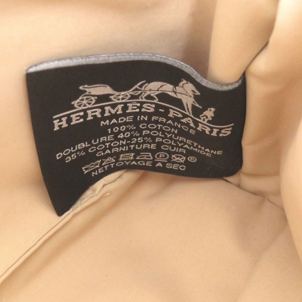 HERMES Pouch H103773M canvas hibiscus Bolide Pouch 20 PM Women Used Authentic