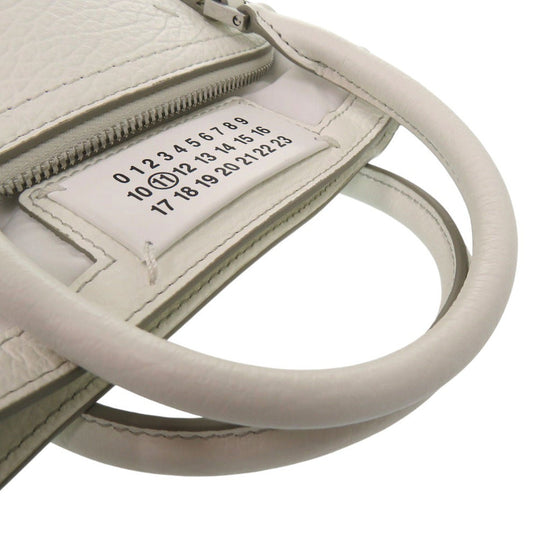 Maison Margiela Shoulder Bag S56WG0081 P0396 leather white 5AC Micro 2WAY Shoulder Bag in Embossed Leather Women Used Authentic