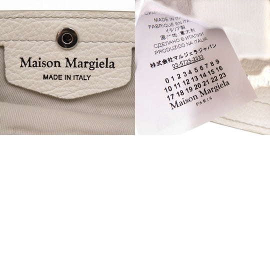 Maison Margiela Shoulder Bag S56WG0081 P0396 leather white 5AC Micro 2WAY Shoulder Bag in Embossed Leather Women Used Authentic