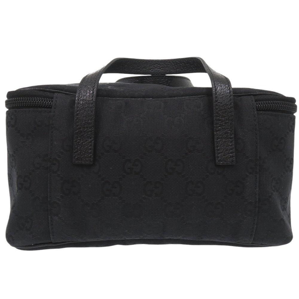GUCCI Pouch 124540 GG canvas black Vanity bag Cosmetics Pouch GG Women Used Authentic