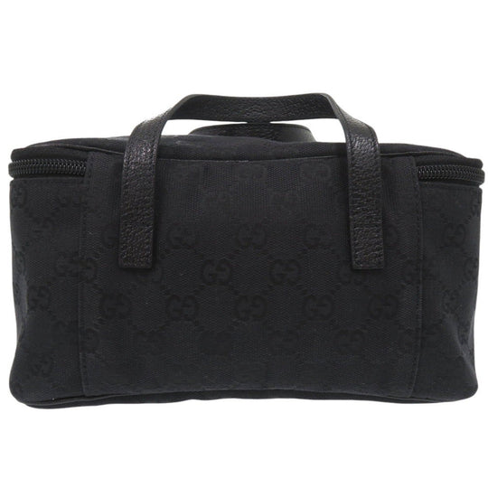 GUCCI Pouch 124540 GG canvas black Vanity bag Cosmetics Pouch GG Women Used Authentic