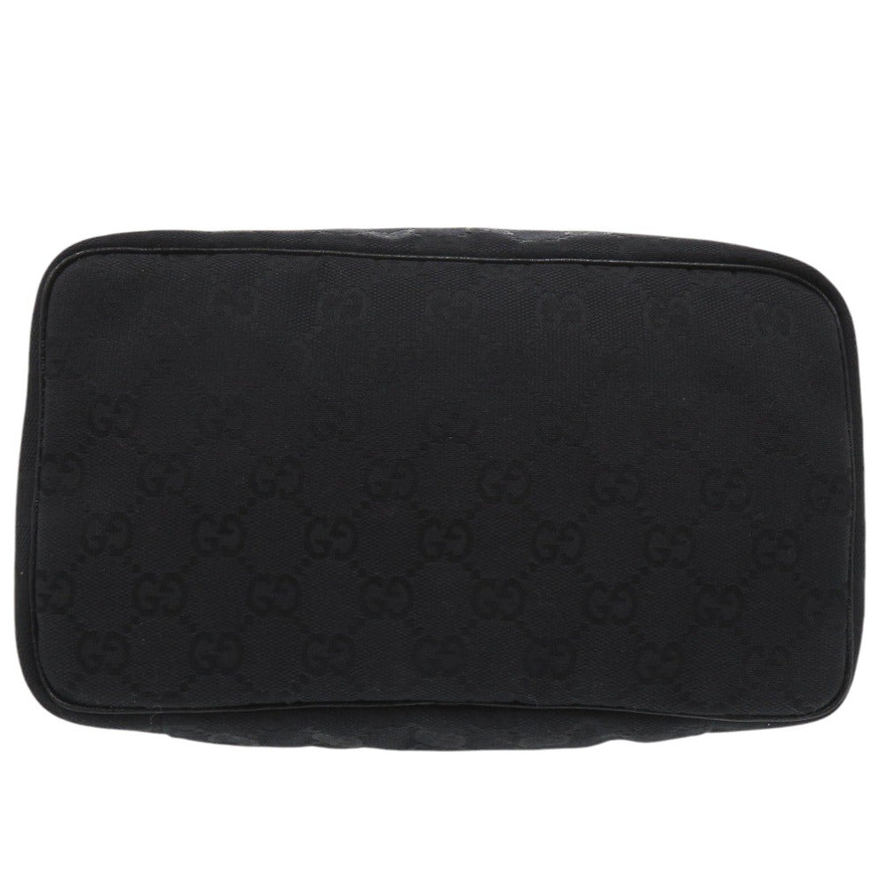 GUCCI Pouch 124540 GG canvas black Vanity bag Cosmetics Pouch GG Women Used Authentic