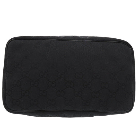 GUCCI Pouch 124540 GG canvas black Vanity bag Cosmetics Pouch GG Women Used Authentic