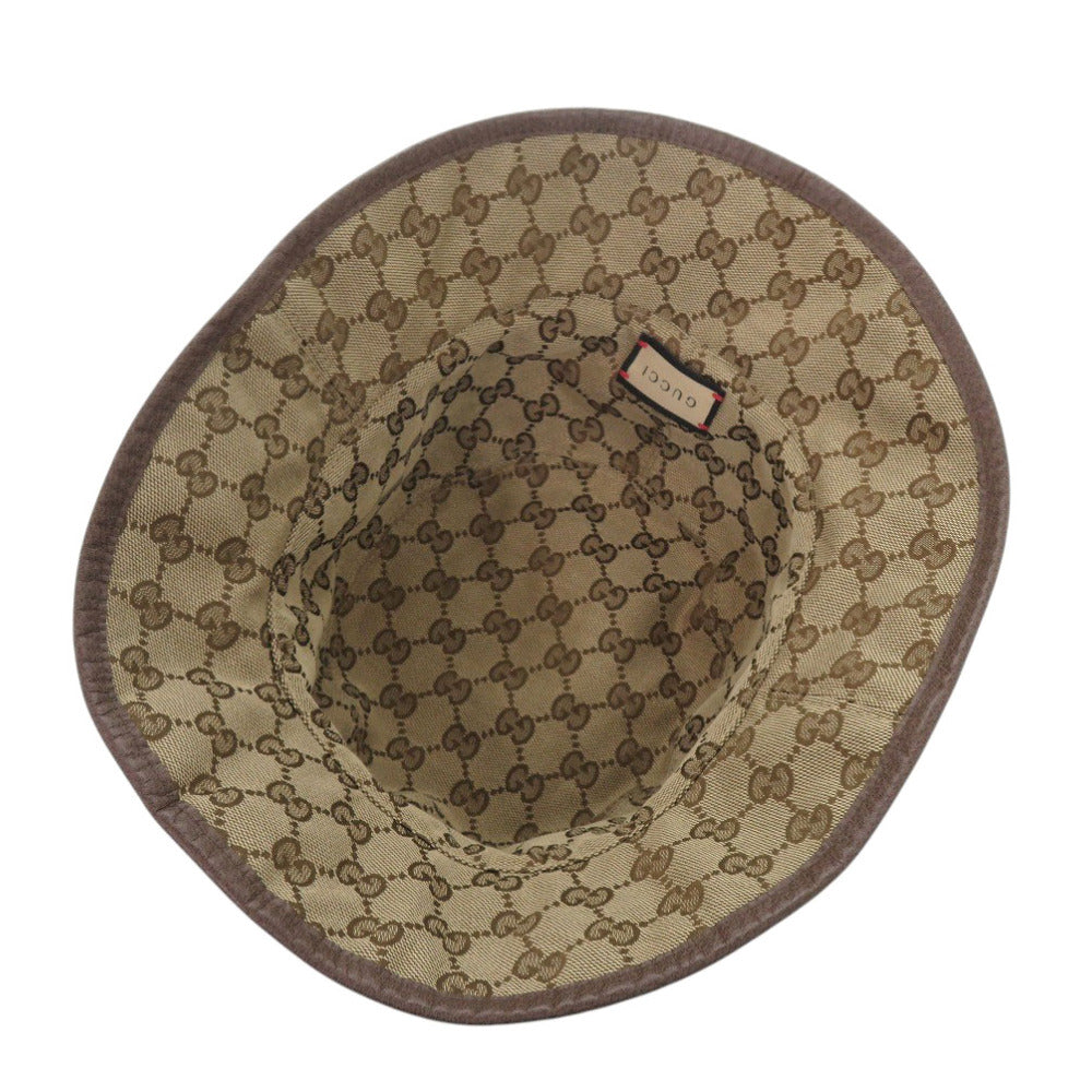 GUCCI Other hats GG Supreme Brown Reversible Bucket Hat Check Pattern mens Used Authentic