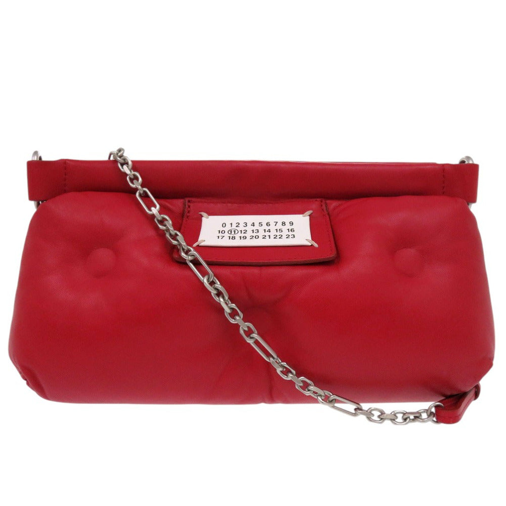 Maison Margiela Shoulder Bag S56WF0083 leather Red 2way ChainShoulder Bag Gram slam Women Used Authentic