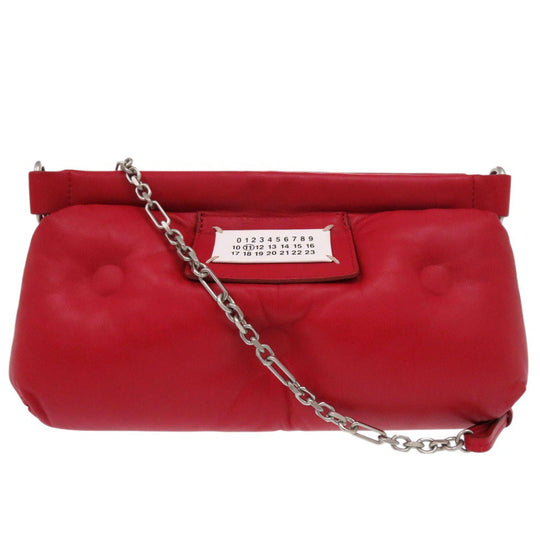 Maison Margiela Shoulder Bag S56WF0083 leather Red 2way ChainShoulder Bag Gram slam Women Used Authentic