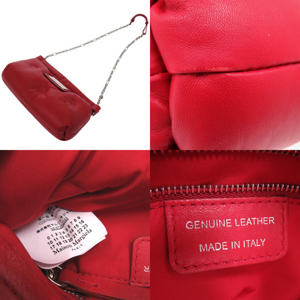 Maison Margiela Shoulder Bag S56WF0083 leather Red 2way ChainShoulder Bag Gram slam Women Used Authentic
