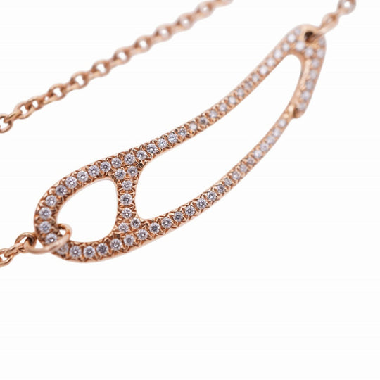 HERMES Pierce K18 Pink Gold Pink gold Diamond K18PG Pierce Women Used Authentic