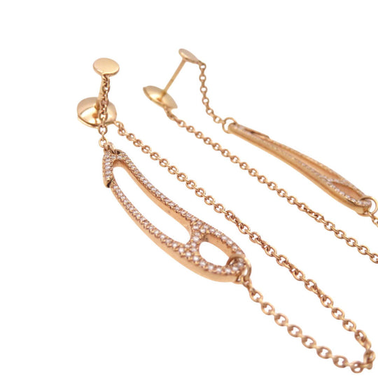 HERMES Pierce K18 Pink Gold Pink gold Diamond K18PG Pierce Women Used Authentic