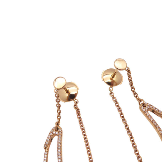 HERMES Pierce K18 Pink Gold Pink gold Diamond K18PG Pierce Women Used Authentic