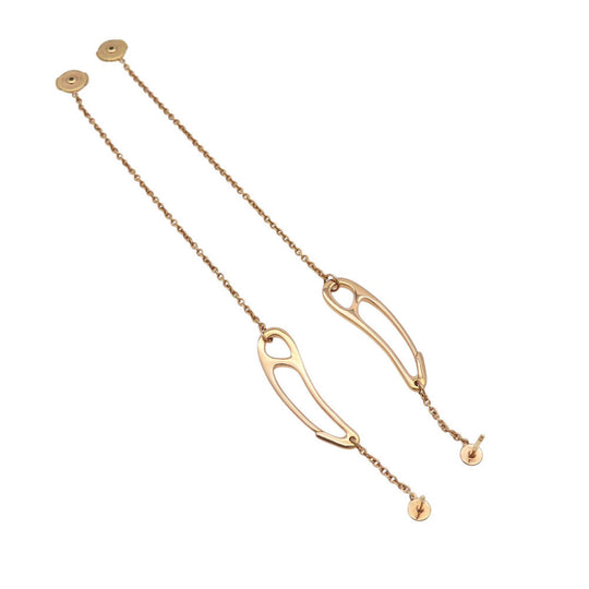 HERMES Pierce K18 Pink Gold Pink gold Diamond K18PG Pierce Women Used Authentic