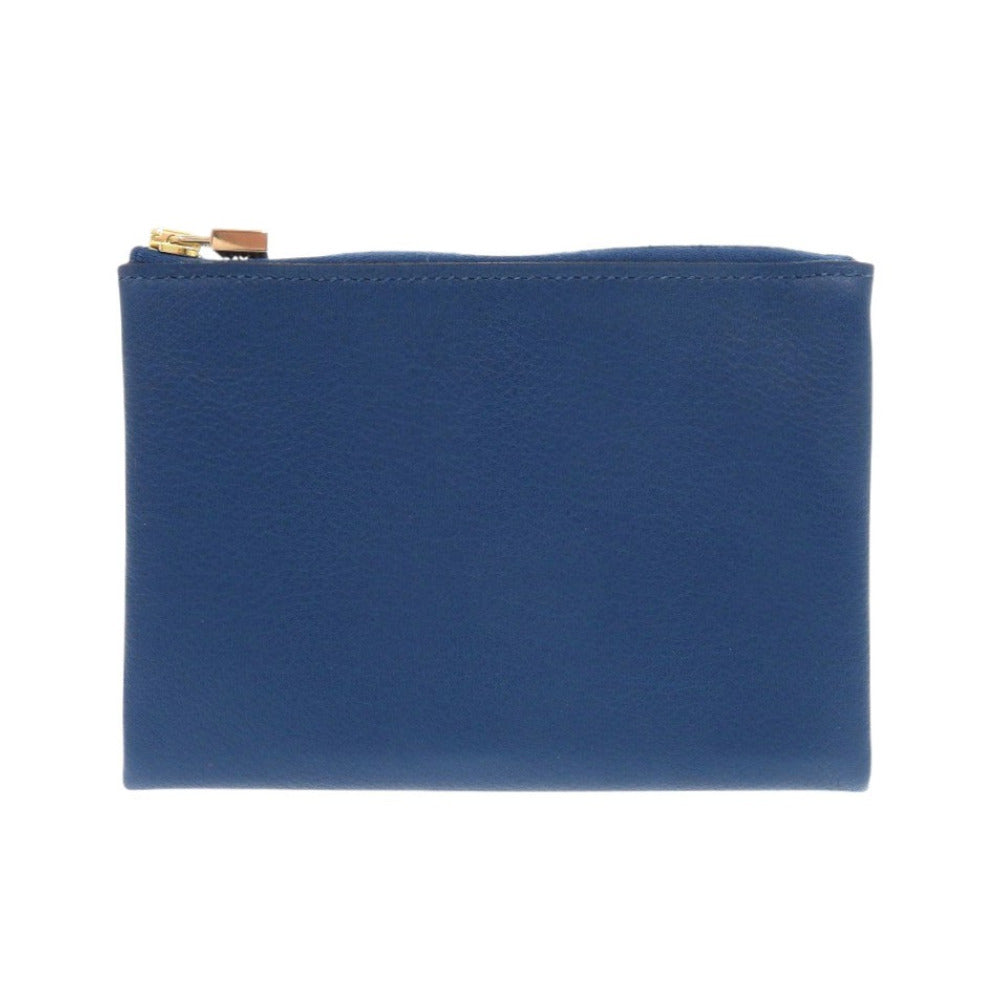 HERMES Pouch Evercolor blue Atou PM