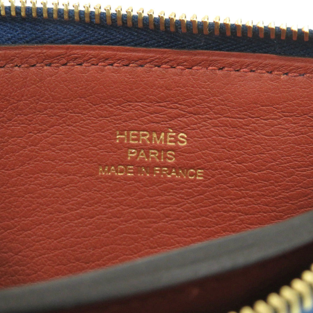 HERMES Pouch Evercolor blue Atou PM