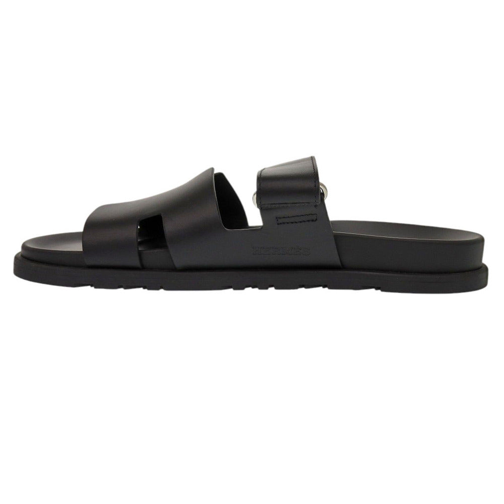 HERMES Sandals 222000ZH Calfskin, Chevre black Shipre mens 44 Used Authentic