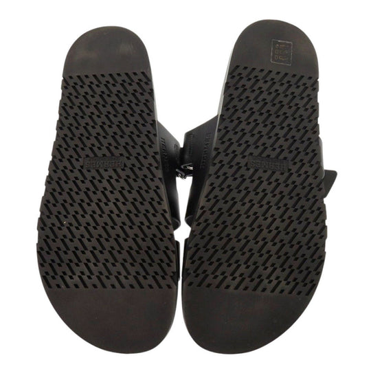 HERMES Sandals 222000ZH Calfskin, Chevre black Shipre mens 44 Used Authentic