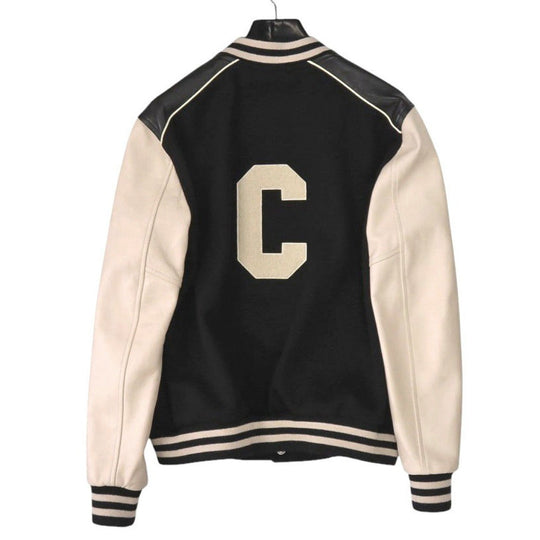 CELINE Stajan Wool, Nylon black classic teddy jacket 48