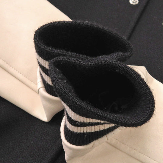 CELINE Stajan Wool, Nylon black classic teddy jacket 48