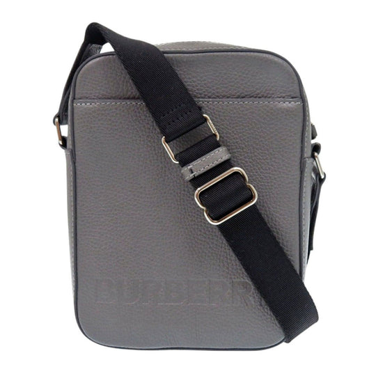 BURBERRY Shoulder Bag 8052890 leather gray logo unisex(Unisex) Used Authentic