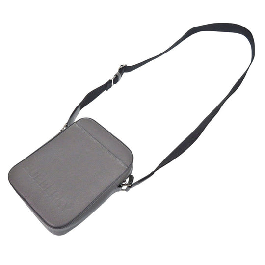 BURBERRY Shoulder Bag 8052890 leather gray logo unisex(Unisex) Used Authentic