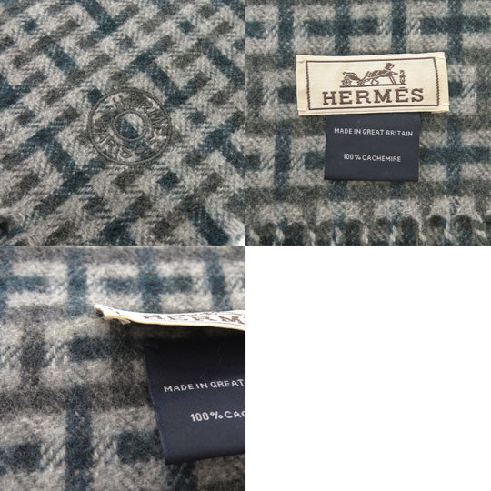 HERMES Scarf H394083T 06 cashmere green H Ecoce unisex(Unisex) Used Authentic