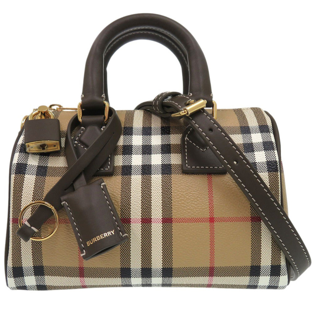 BURBERRY Handbag PVC beige MINI BOWLING