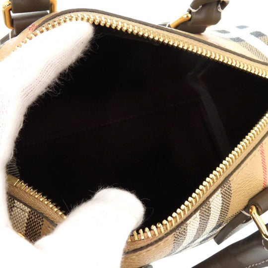 BURBERRY Handbag PVC beige MINI BOWLING