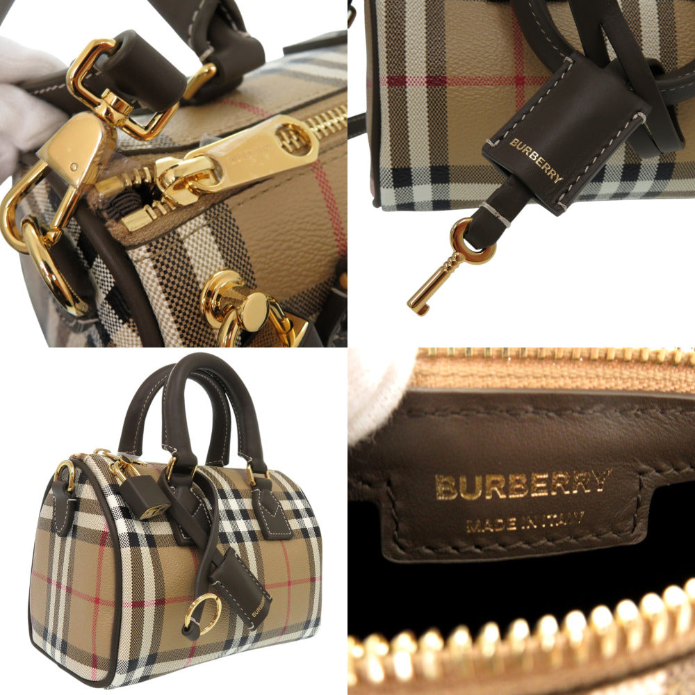 BURBERRY Handbag PVC beige MINI BOWLING