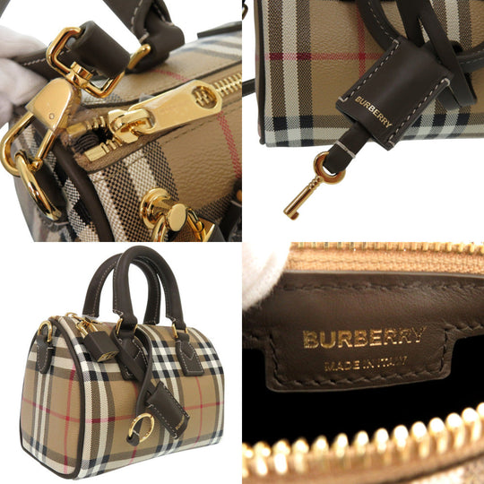BURBERRY Handbag PVC beige MINI BOWLING