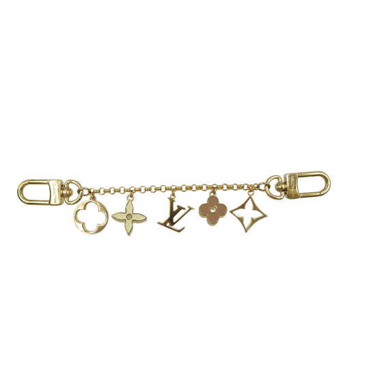 LOUIS VUITTON key ring M01413 metal gold Chain Fleur de Monogram unisex(Unisex) Used Authentic
