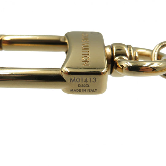LOUIS VUITTON key ring M01413 metal gold Chain Fleur de Monogram unisex(Unisex) Used Authentic