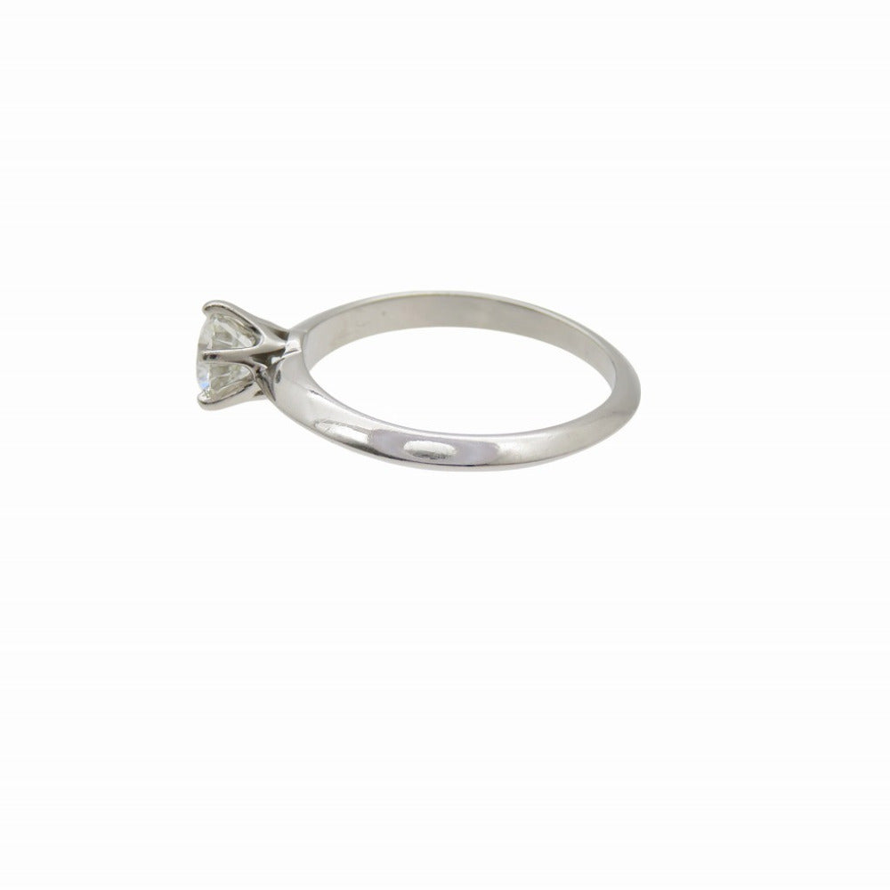 TIFFANY&Co. Ring Diamond, Pt950Platinum Silver Solitaire 0.57ct Women Used Authentic